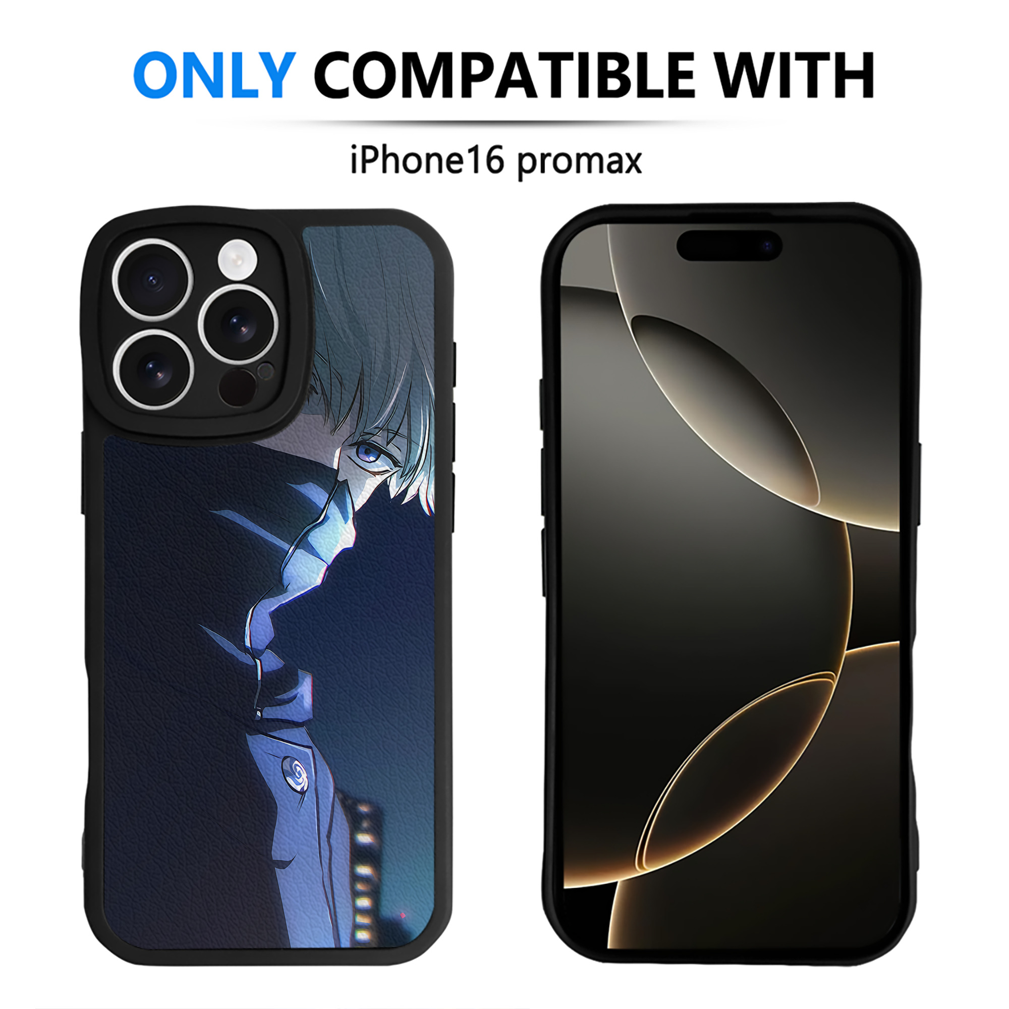 （画像用） 呪術廻戦 Jujutsu Kaisen 【iPhone 16シリーズ対応】シリコンスマホケース（レザー調） 材質：シリコン
